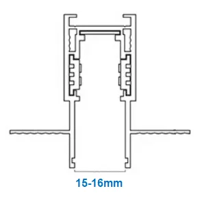 Rel magnetik selebar 15 mm