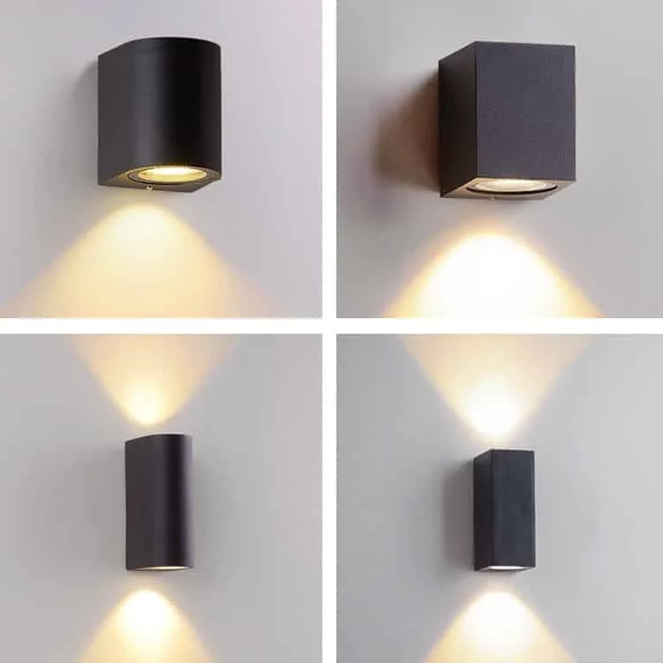 Lampu dinding taman dengan modul COB atau bohlam GU10