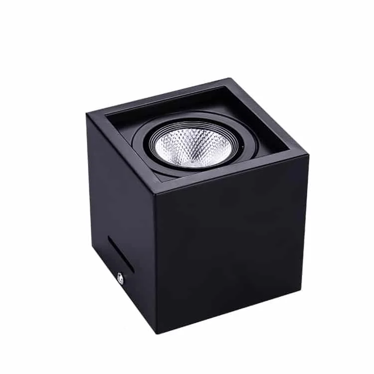 10–70 W çiftli sıva üstü downlight — beyaz ve siyah