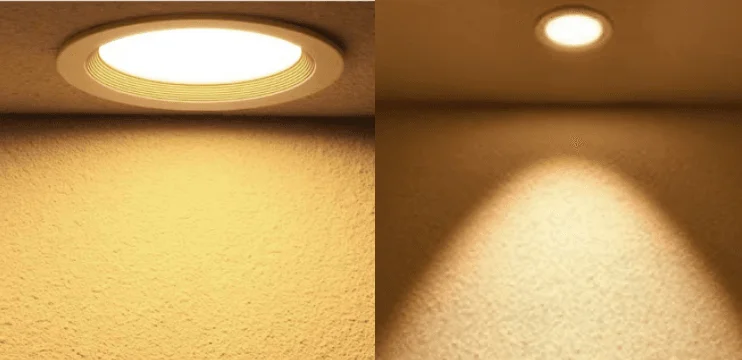 Spotlight dan downlight: gabungkan cahaya umum dengan aksen