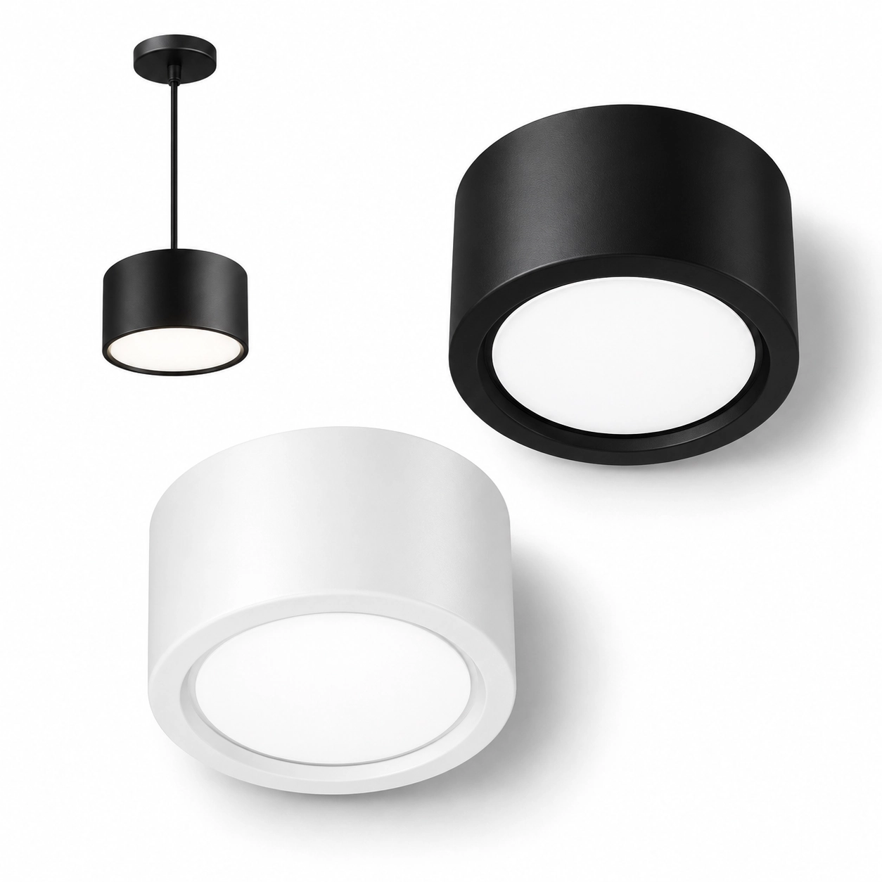 Downlight permukaan dengan pilihan darurat