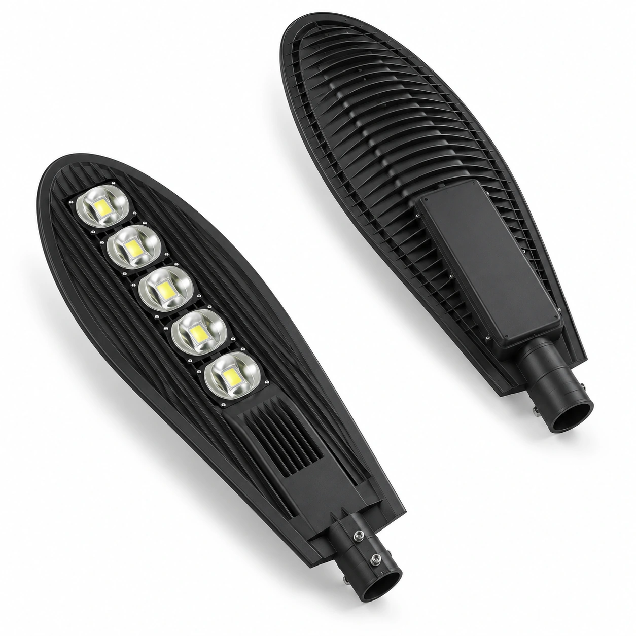 black five lens oval street light front rear white studio