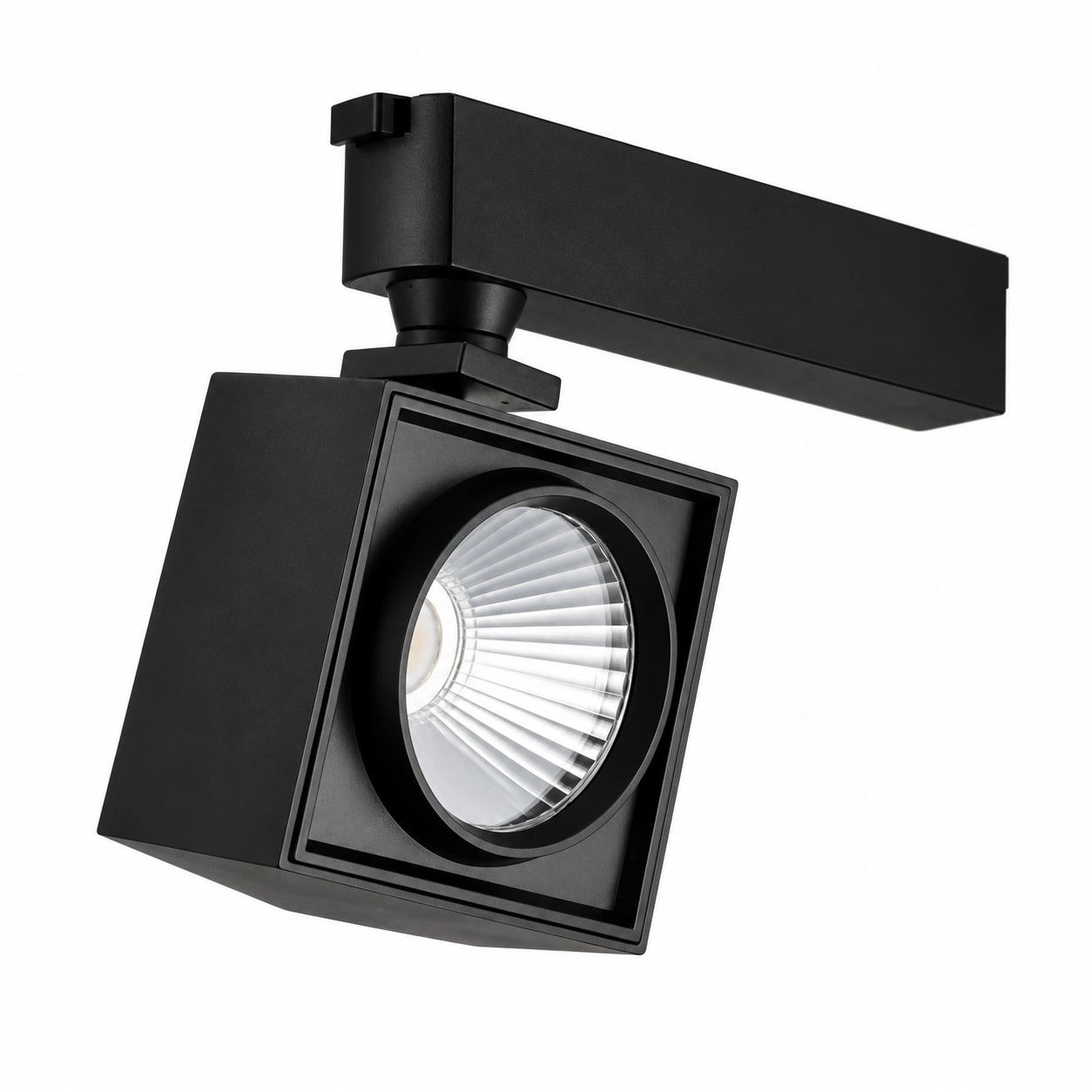 black square track spotlight fluted reflector white studio