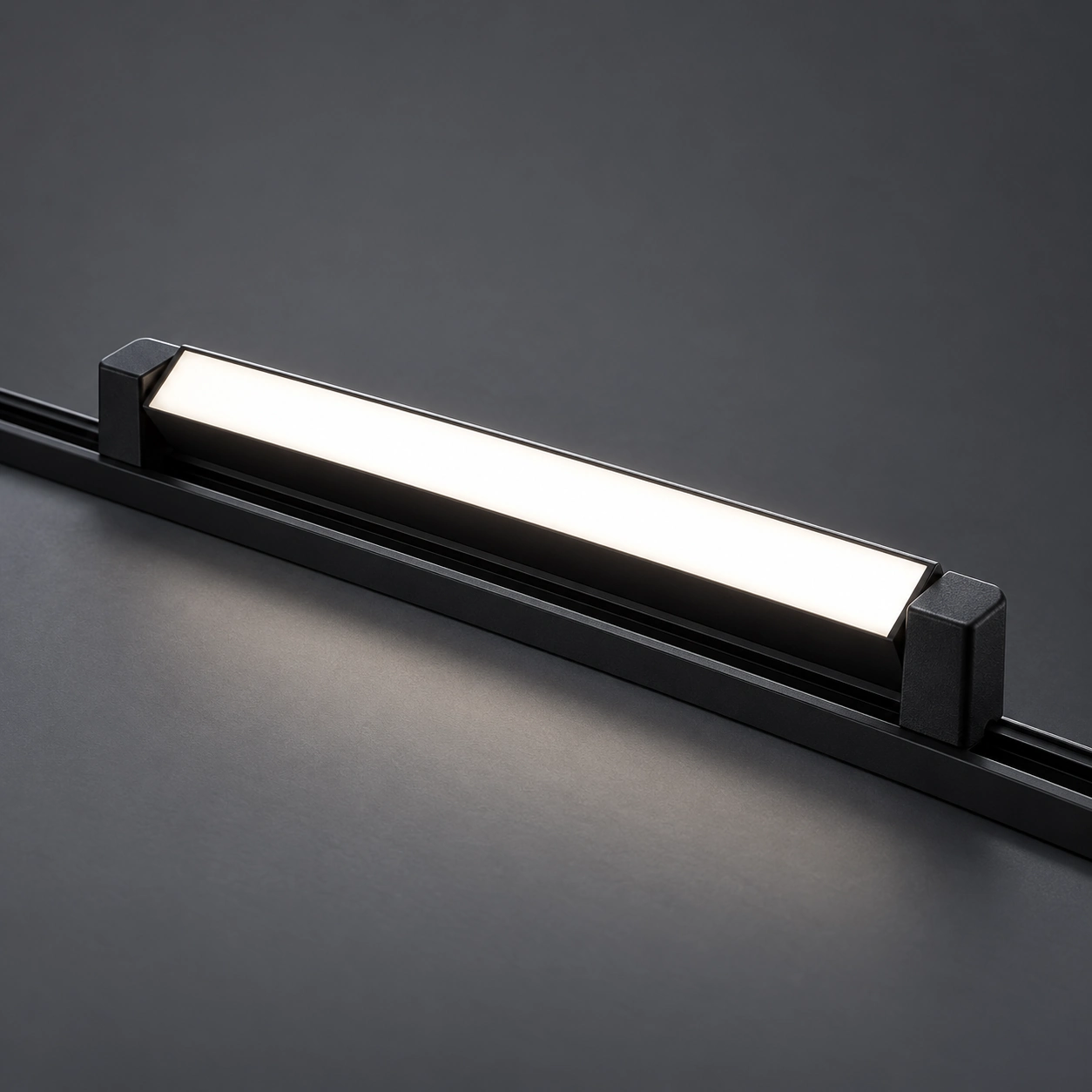 black tilting linear diffuser charcoal detail