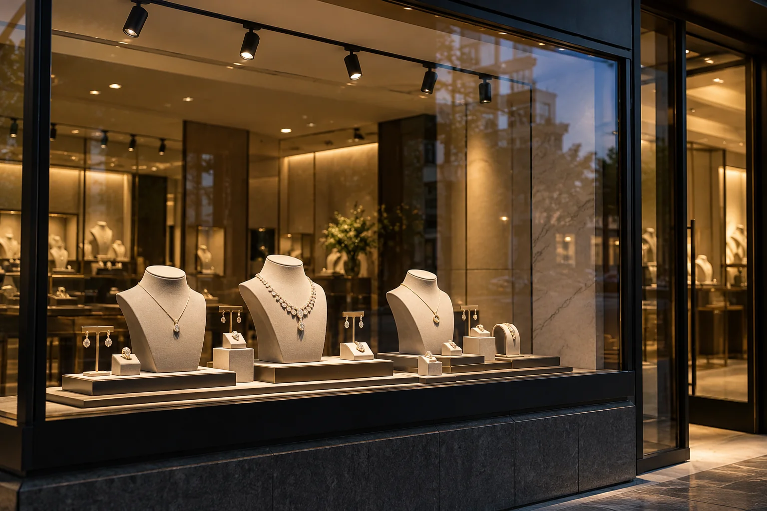 jewellery display window led track lighting