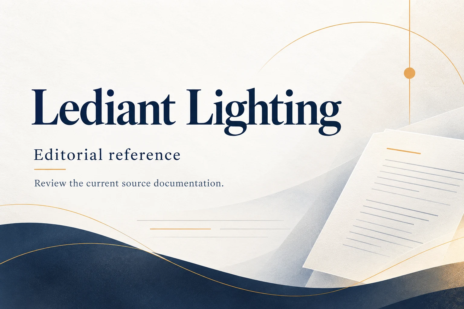 lediant lighting supplier reference card