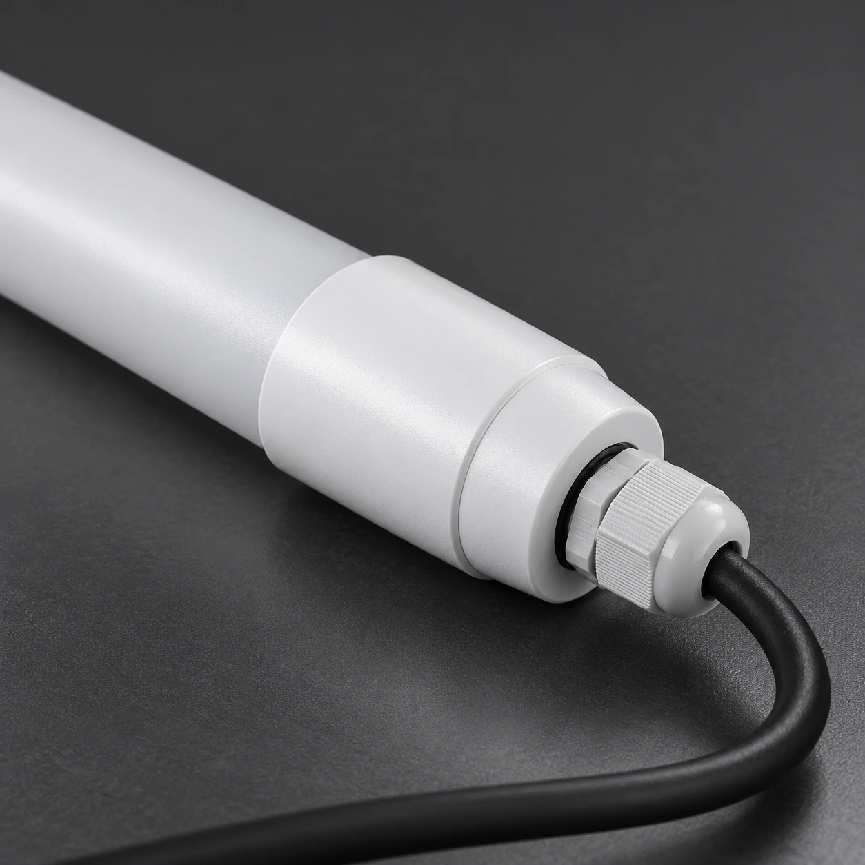 linear luminaire end cap cable gland detail