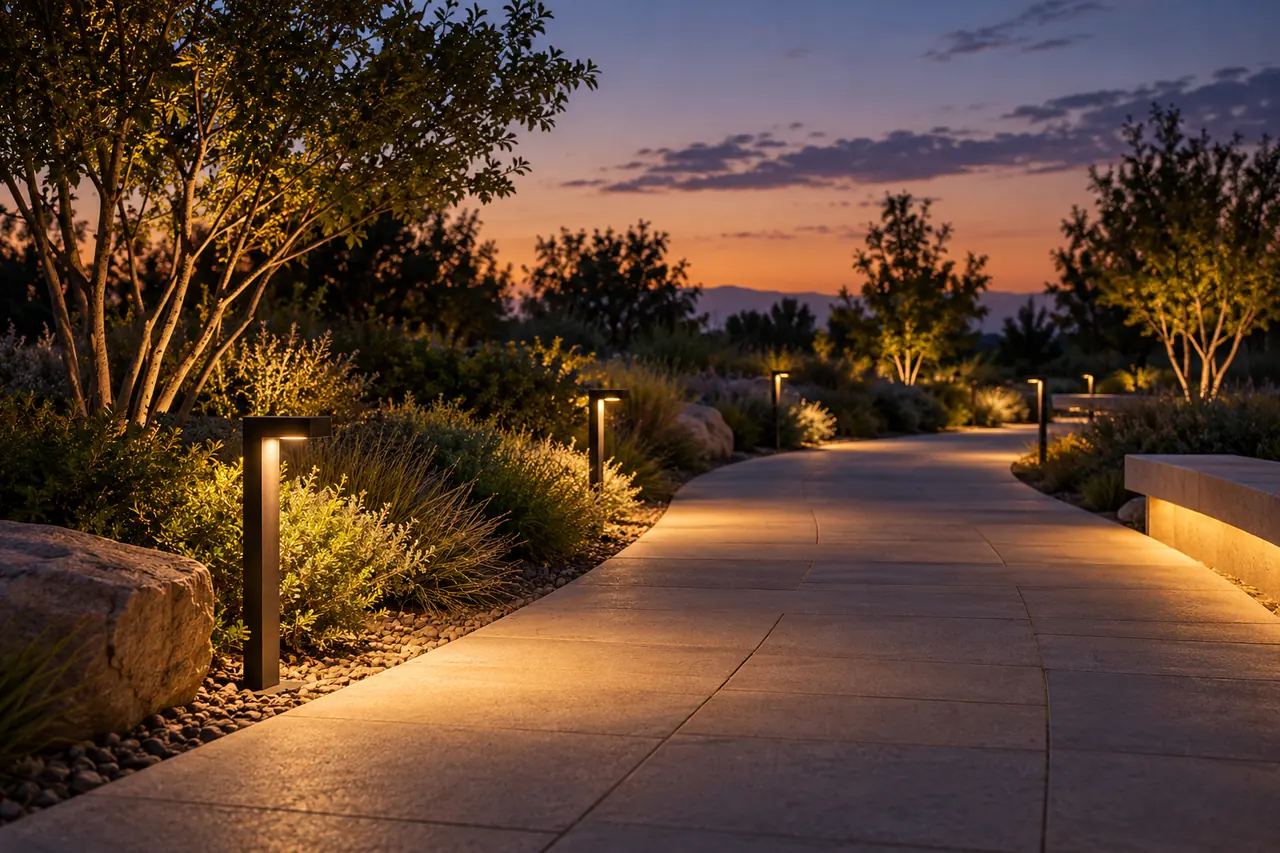 public park pathway landscape led lighting