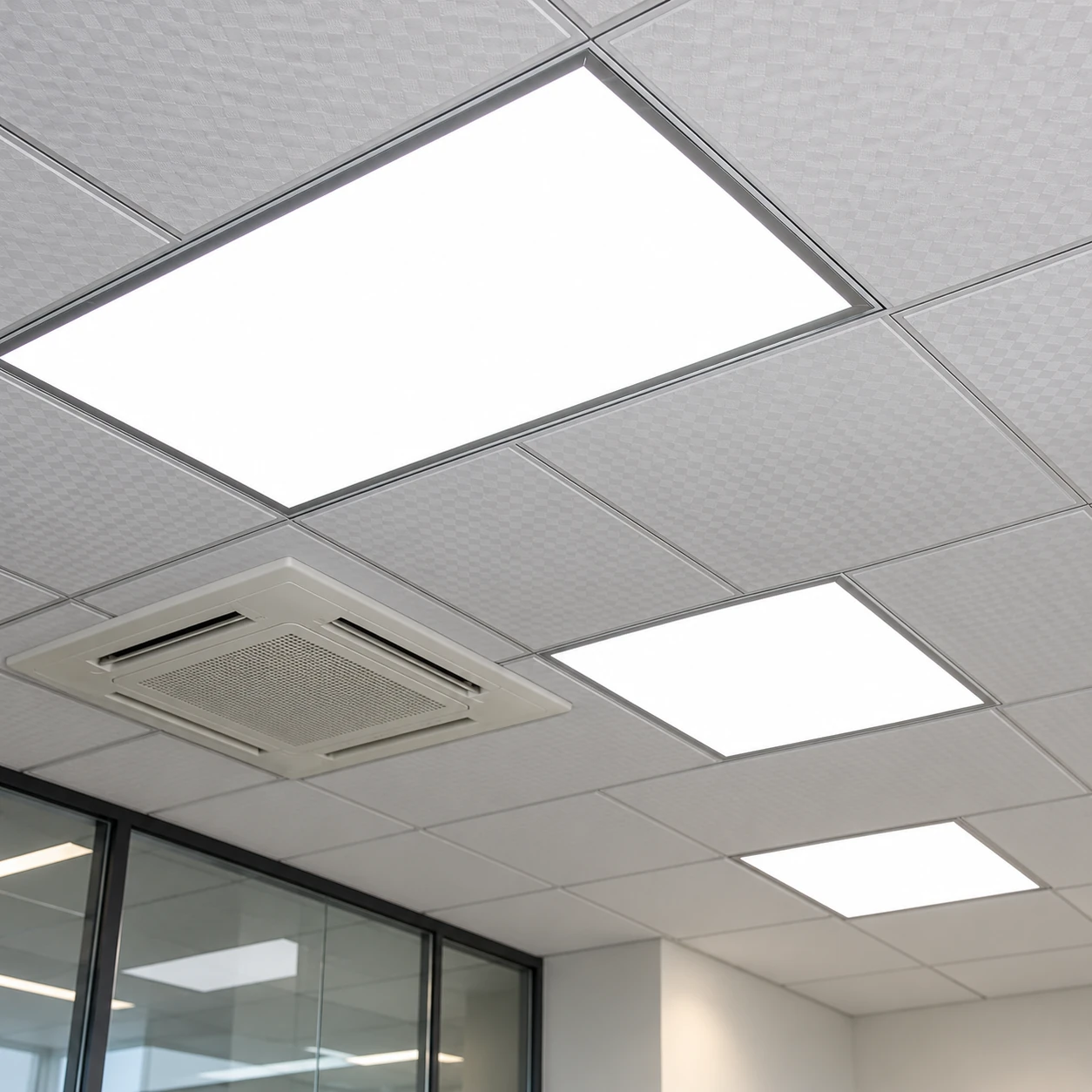 rectangular led panels office ceiling installation