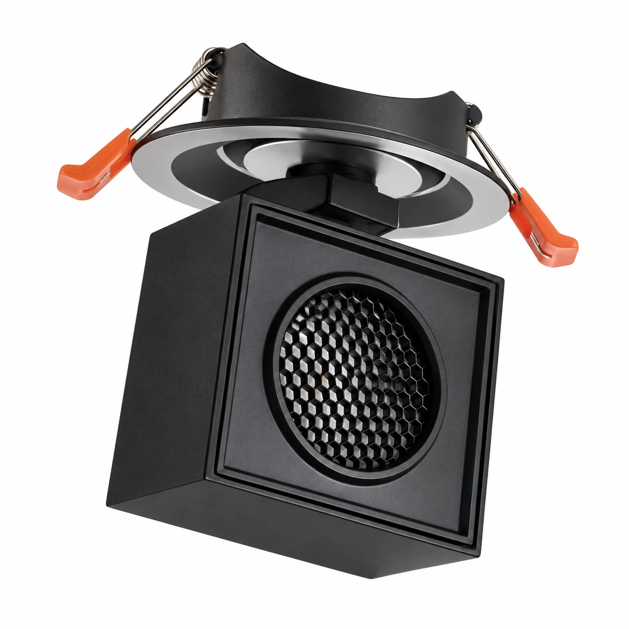 square honeycomb spotlight recessed mount white studio