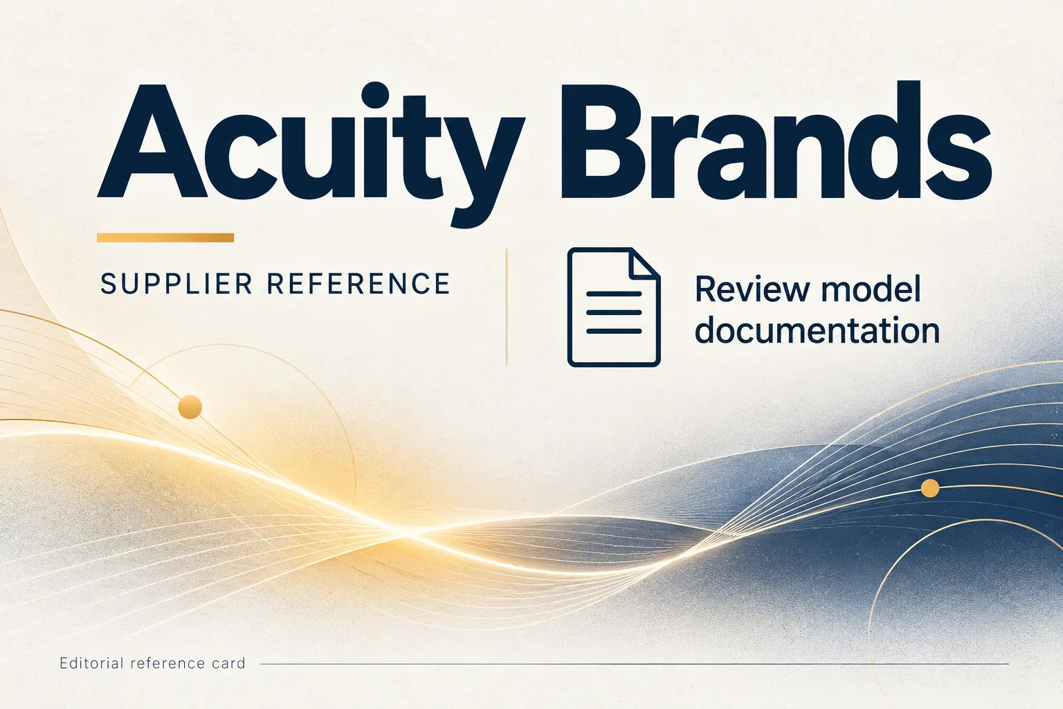 visual identification of acuity brands in a supplier directory