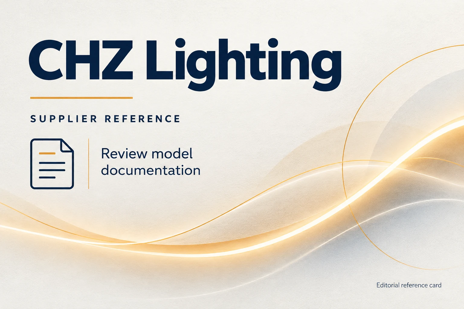 visual identification of chz lighting in a supplier directory