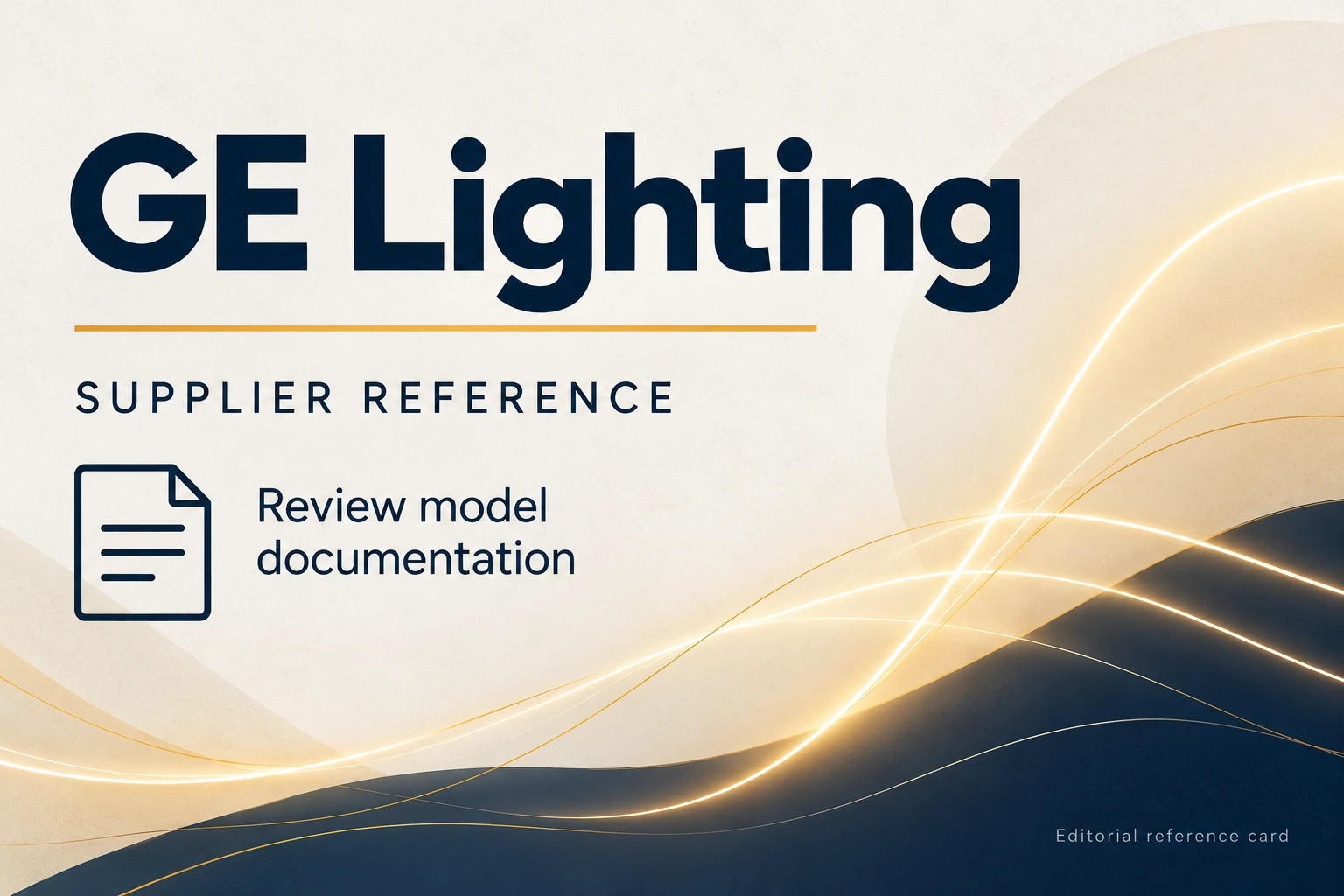 visual identification of ge lighting in a supplier directory