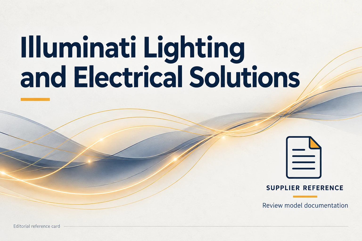 visual identification of illuminati lighting and electrical solutions in a supplier directory