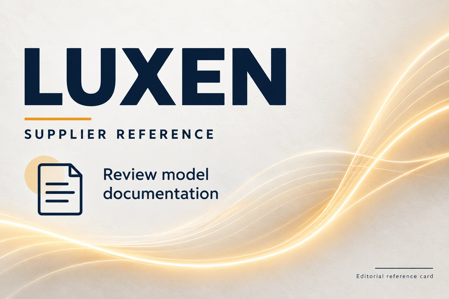 visual identification of luxen in a supplier directory